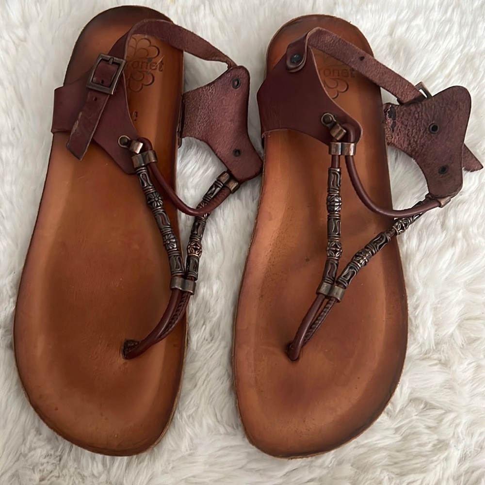 Leather sandals!